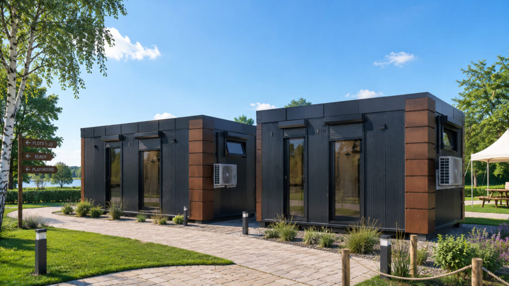 portable toilet blocks